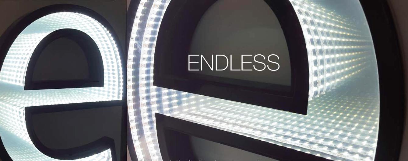 Endless, le lettere luminose dal sapore futurista stanno conquistando una ottima fetta di mercato e sono sempre più richieste